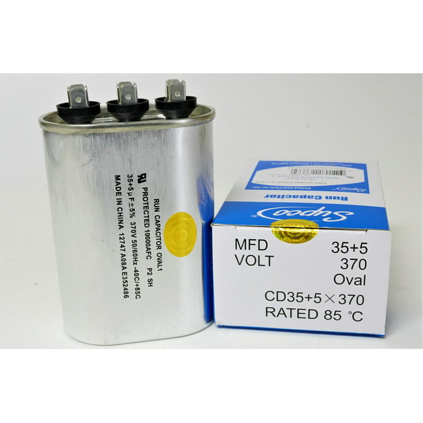 SUPCO Round Motor Dual Capacitor 55 5 UF MFD 440 VAC Volt Cd55 5x440r for sale online 